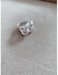 Anello Groumette con Zirconi 2