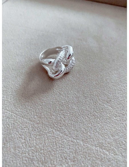 Anello Groumette con Zirconi