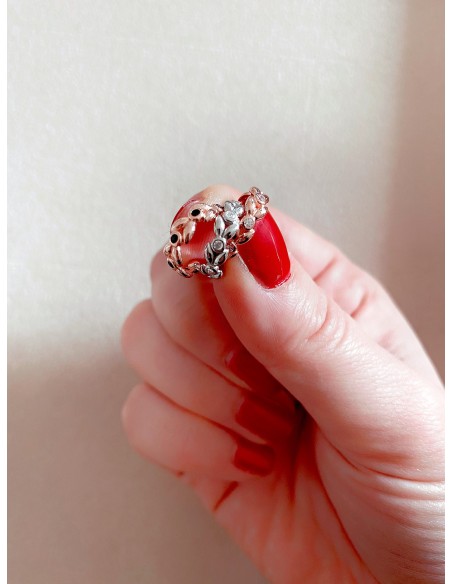 Monorecchino Ear Cuff Foglia e Zirconi