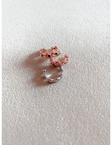 Monorecchino Ear Cuff Foglia e Zirconi