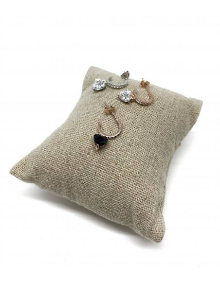 Monorecchino Zircone a Forma di Cuore Pendente