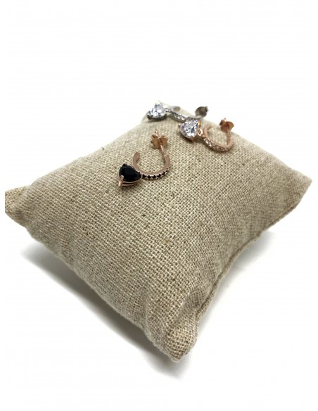 Monorecchino Zircone a Forma di Cuore Pendente