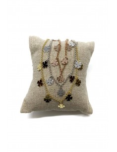 Collana Corta Quadrifogli Pendenti