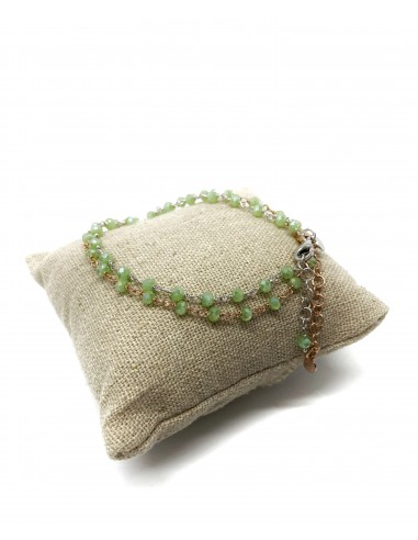Bracelet with Light Green Crystals