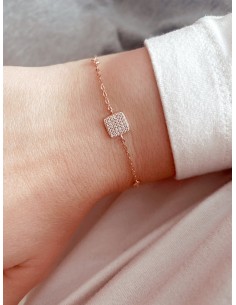 Bracelet with Zirconia Square
