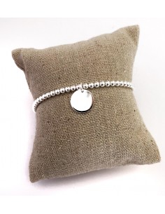 Bracciale Elastico con Targhetta Tonda