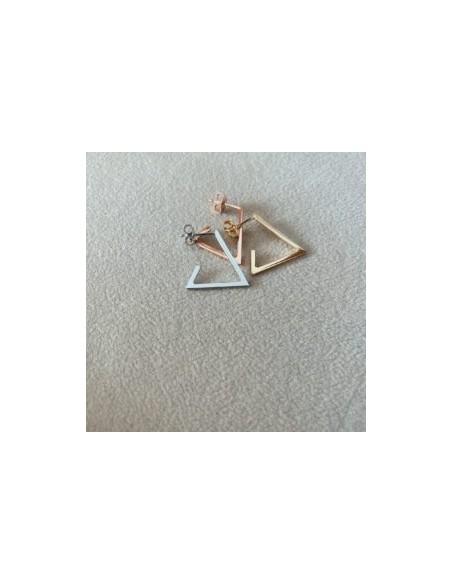 Single Triangle Earring with Butterfly Back