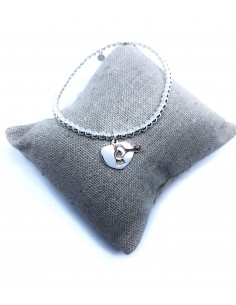 Bracciale Elastico con Cuore a Lucchetto