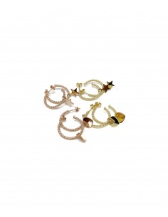 Torchon Hoop Earrings with...