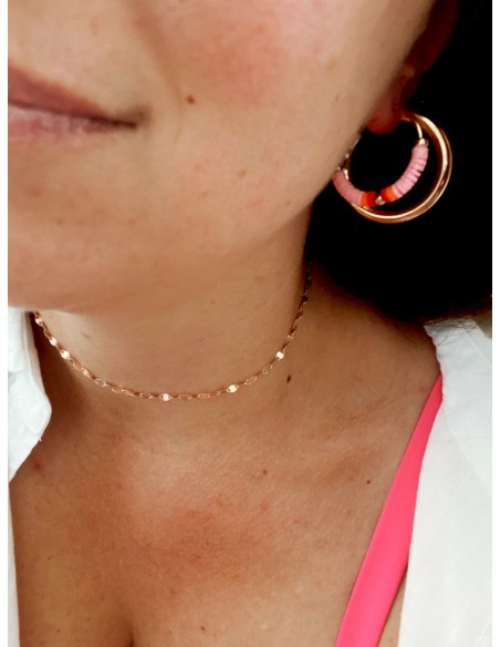 CIRCLE EARRINGS WITH COLORED RUBBERS