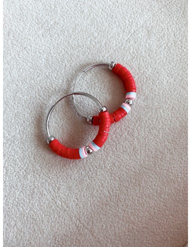 CIRCLE EARRINGS WITH COLORED RUBBERS