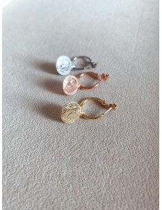Mono Hoop Earring with Coin