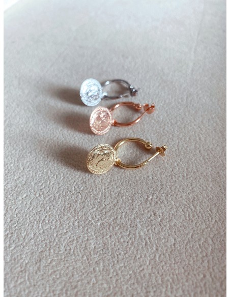 Mono Hoop Earring with Coin