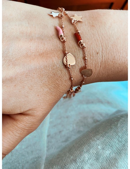 Bracciale con Cornetti Stelle e Cuori