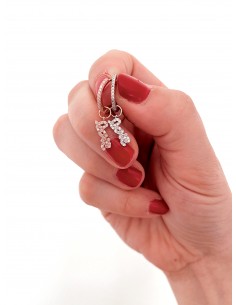 Love Mono Earring with Zircons