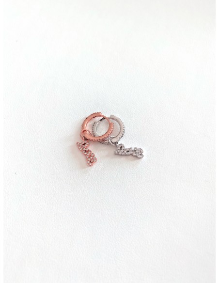 Love Mono Earring with Zircons