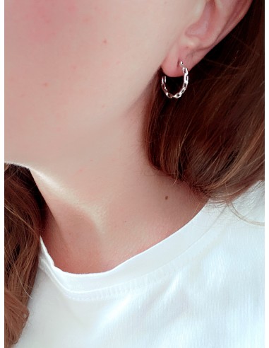 Rectangular Mesh Hoop Earrings