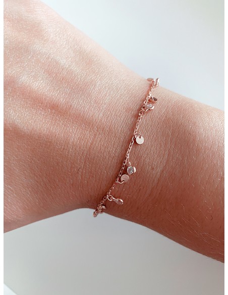 Bracelet with Zircons and Pendant Circles