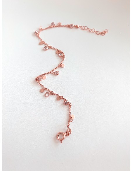 Bracciale con Zirconi e Tondini Pendenti