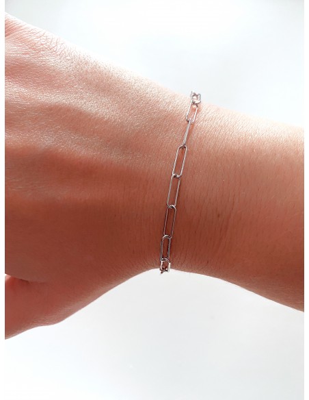 Rectangular Thin Chain Bracelet