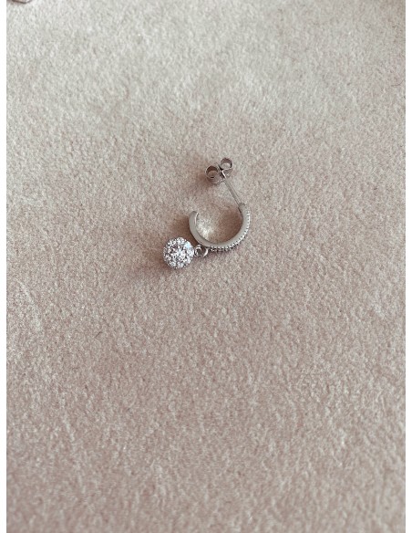 Mono Daisy Pendant Earring with Zircons