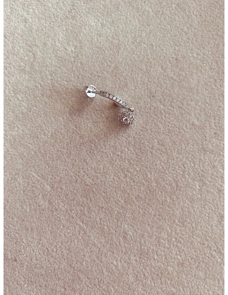 Mono Daisy Pendant Earring with Zircons