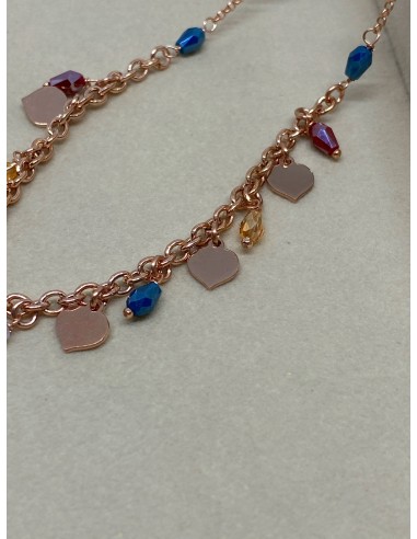Necklace with Colored Crystals and...