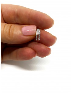 Mono Earring Hook with Zircons 2