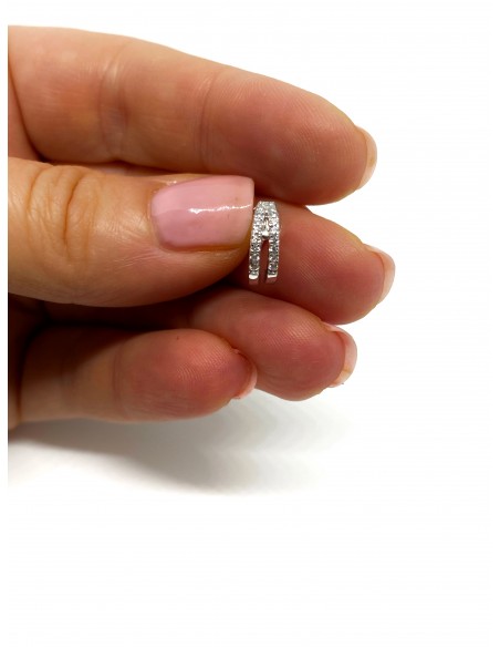 Monorecchino Uncino con Zirconi