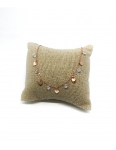 Collana Corta con Cuori e Zirconi Pendenti 2