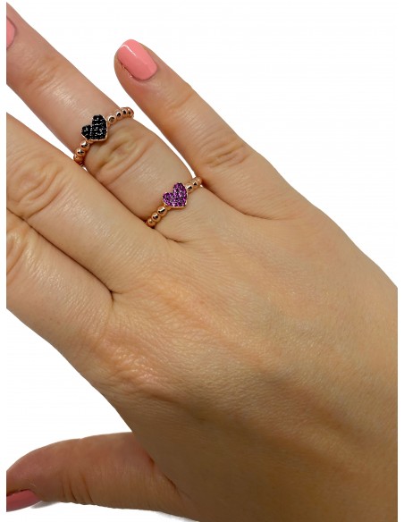 Adjustable Heart Ring and Worked Stem