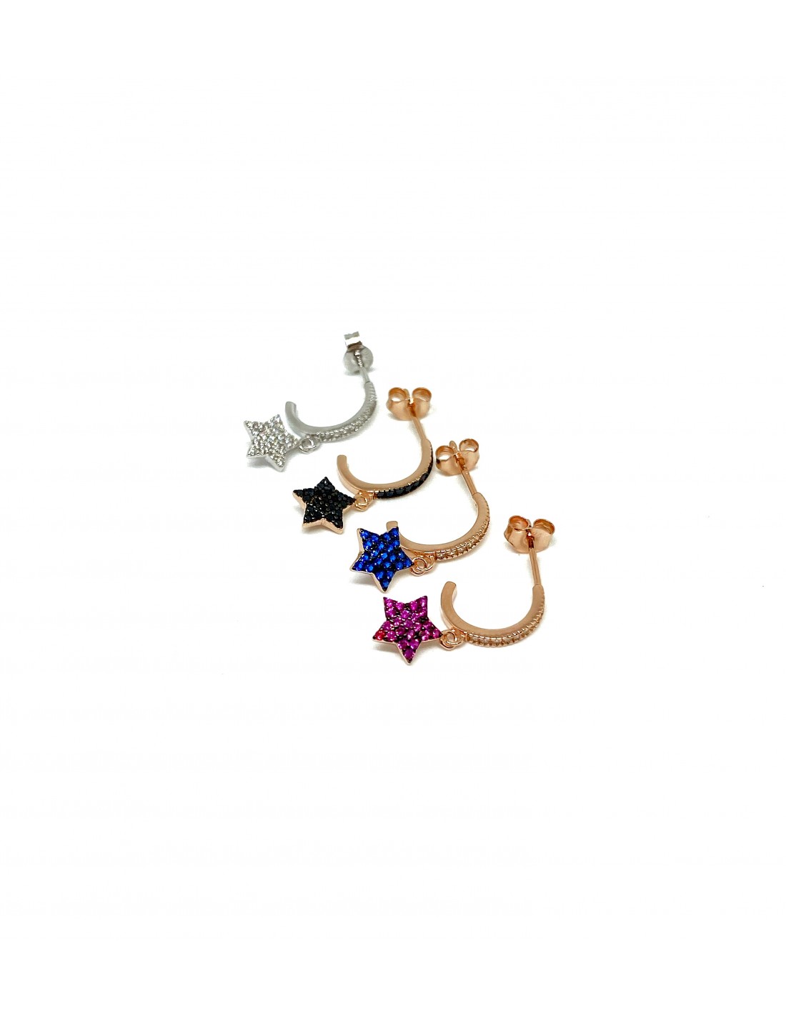 Orecchini A Cerchio Con Zirconi Bianchi In Argento 925 O Placcato Oro 18k: Eleganti E Ipoallergenici