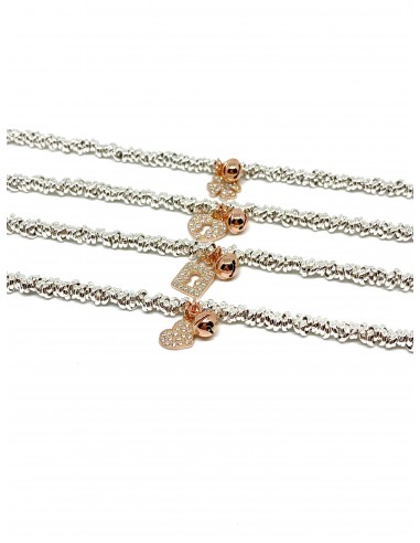 Bracelet with Small Knots and Pendant Charm