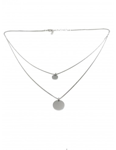 Double Necklace with Round Pendants