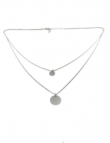 Collana Doppia Tondini Pendenti
