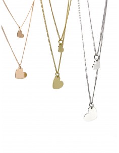 Collana Doppia Cuori Pendenti
