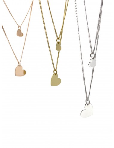 Double Necklace with Pendant Hearts