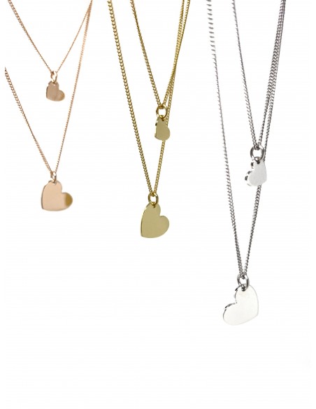 Collana Doppia Cuori Pendenti