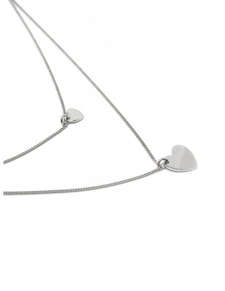 Double Necklace with Pendant Hearts