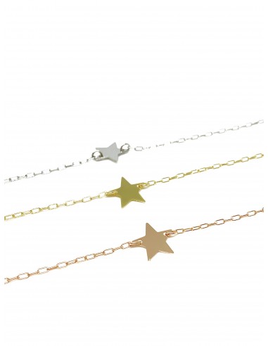 Mini Rectangular Chain Bracelet and Star