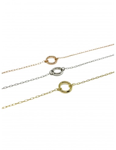 Mini and Round Wire Rectangular Chain Bracelet