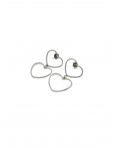 Wire Heart Pendant Earrings