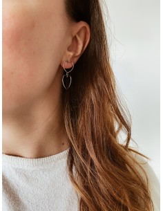 Wire Heart Pendant Earrings 2