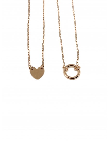 Mini Rectangular Chain Necklace with Central Charm
