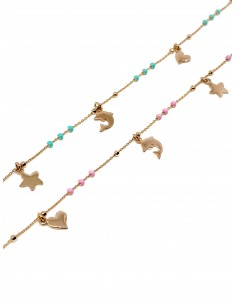 Enamel and Sea Anklet