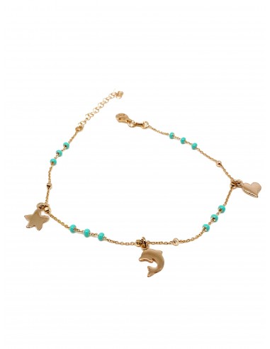 Enamel and Sea Anklet