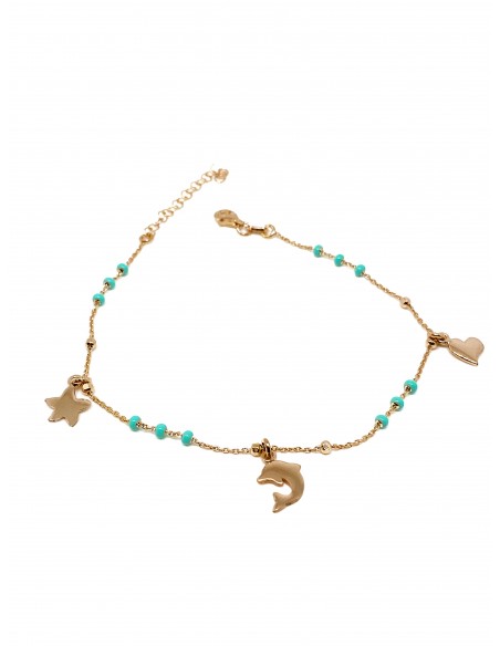 Enamel and Sea Anklet