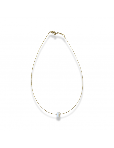 Diamond Wire and Baroque Pearl Necklace