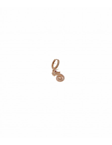 Seahorse Mono Earring with Zircons