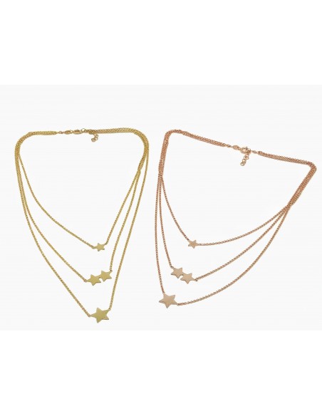 Collana Tre Fili Multistelle